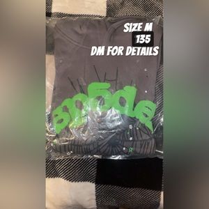 Brand new grey and green sp5der hoodie.